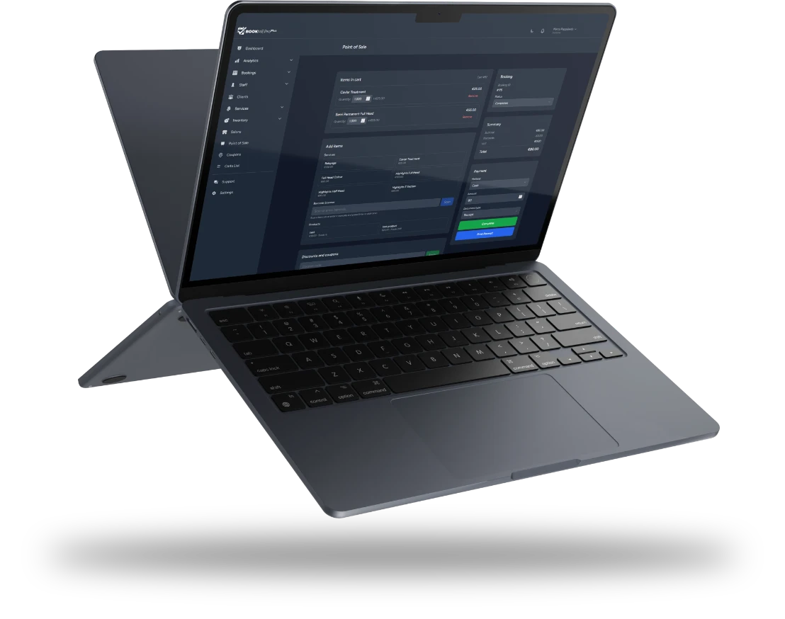 Salon Software laptop